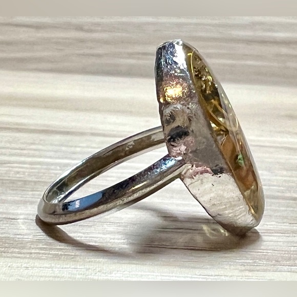 Vintage Designer Avon Silver Steampunk Gear Statement Ring, Size 7.5 - Picture 5 of 10